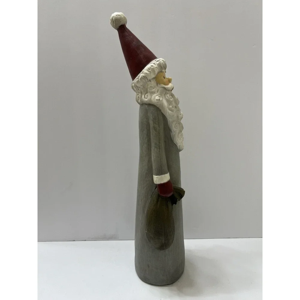 Vtg Christmas Wooden Santa Figure 15